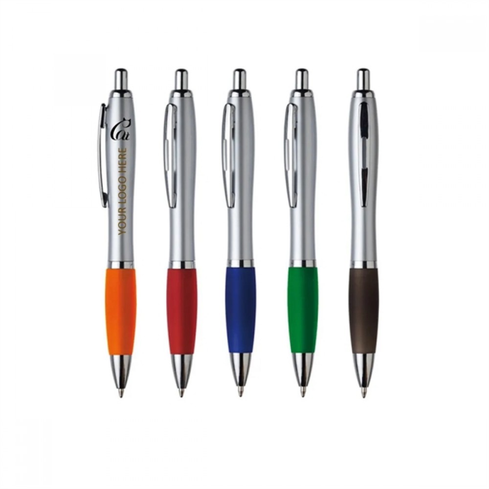 Logo Branded Plastic Ballpoint Pen - Durable Writing Instrument