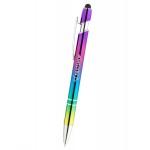 Custom Engraved Velvet Iridescent Metal Pen with Stylus