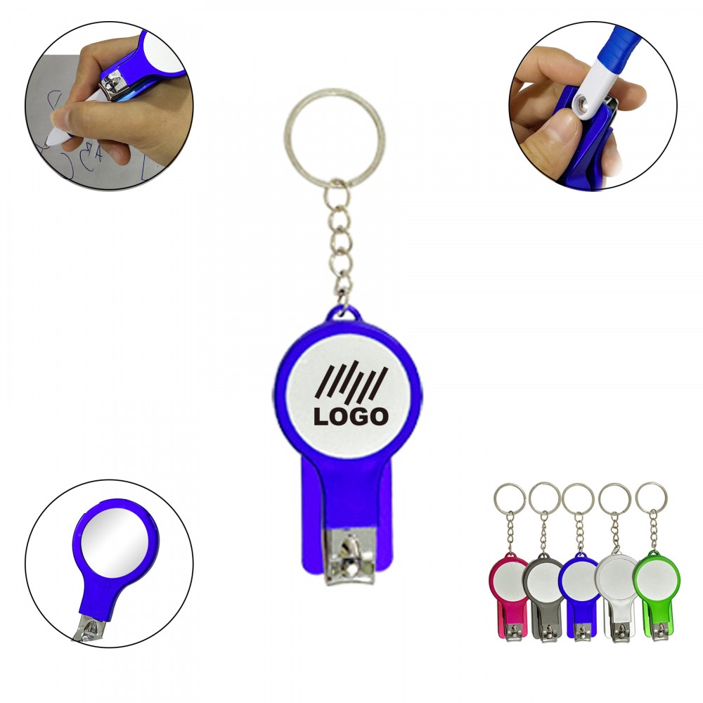 Multifunctional Folding Keychain Pen Logo Branded