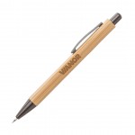 Lucky Clicker Bamboo Pencil - Gunmetal Logo Branded