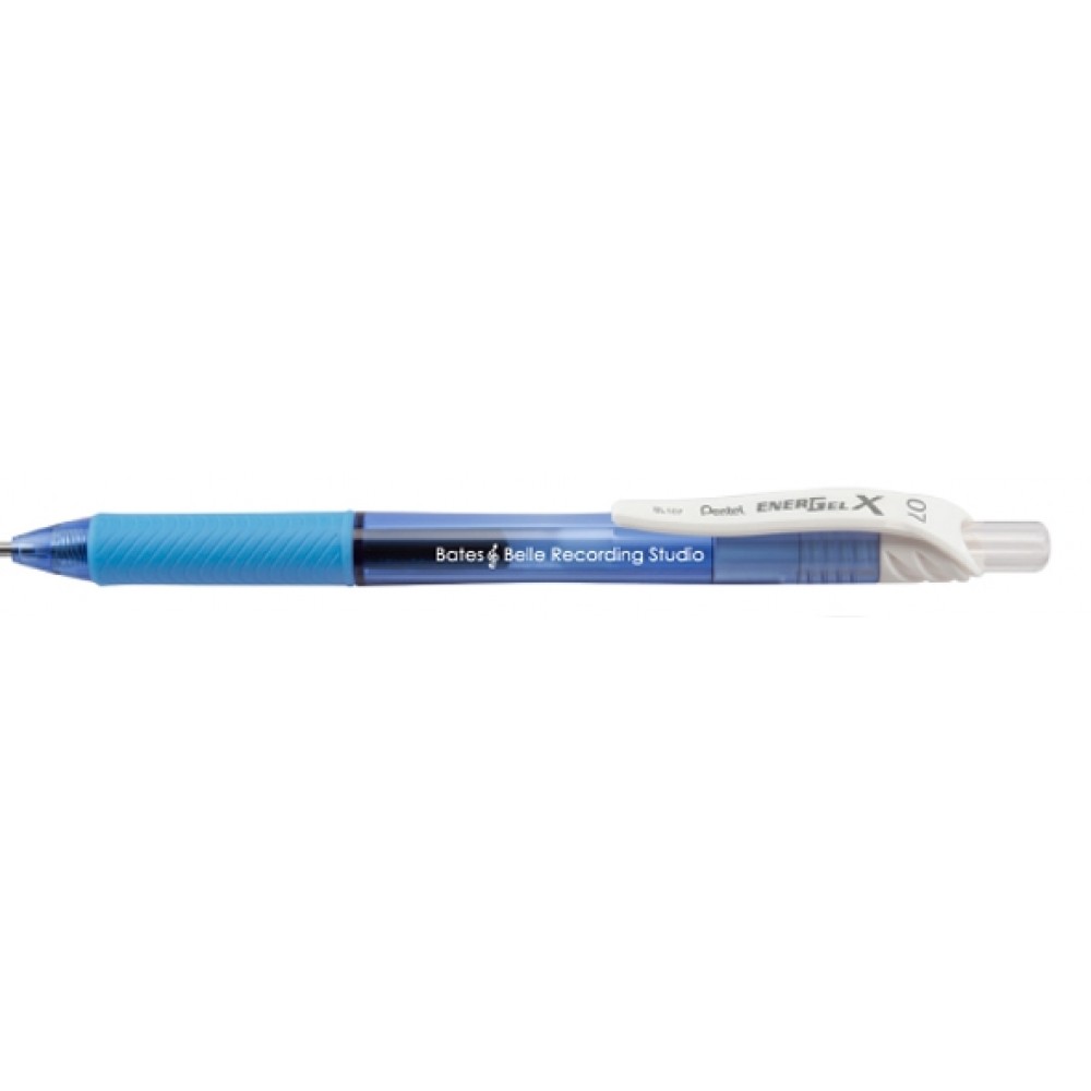 EnerGel-X Pastel Barrel Gel Ink Pen - Blue Custom Imprinted