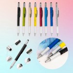 6-in-1 Tech Gadget Pen with Stylus and Tools Logo Branded