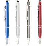 ST Series Gunmetal Double Ring Pen with Stylus, black pen, stylus pen Logo Branded