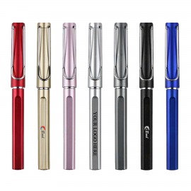 Logo Branded Light Advertising Pen with Metal U-shaped Pen Clip