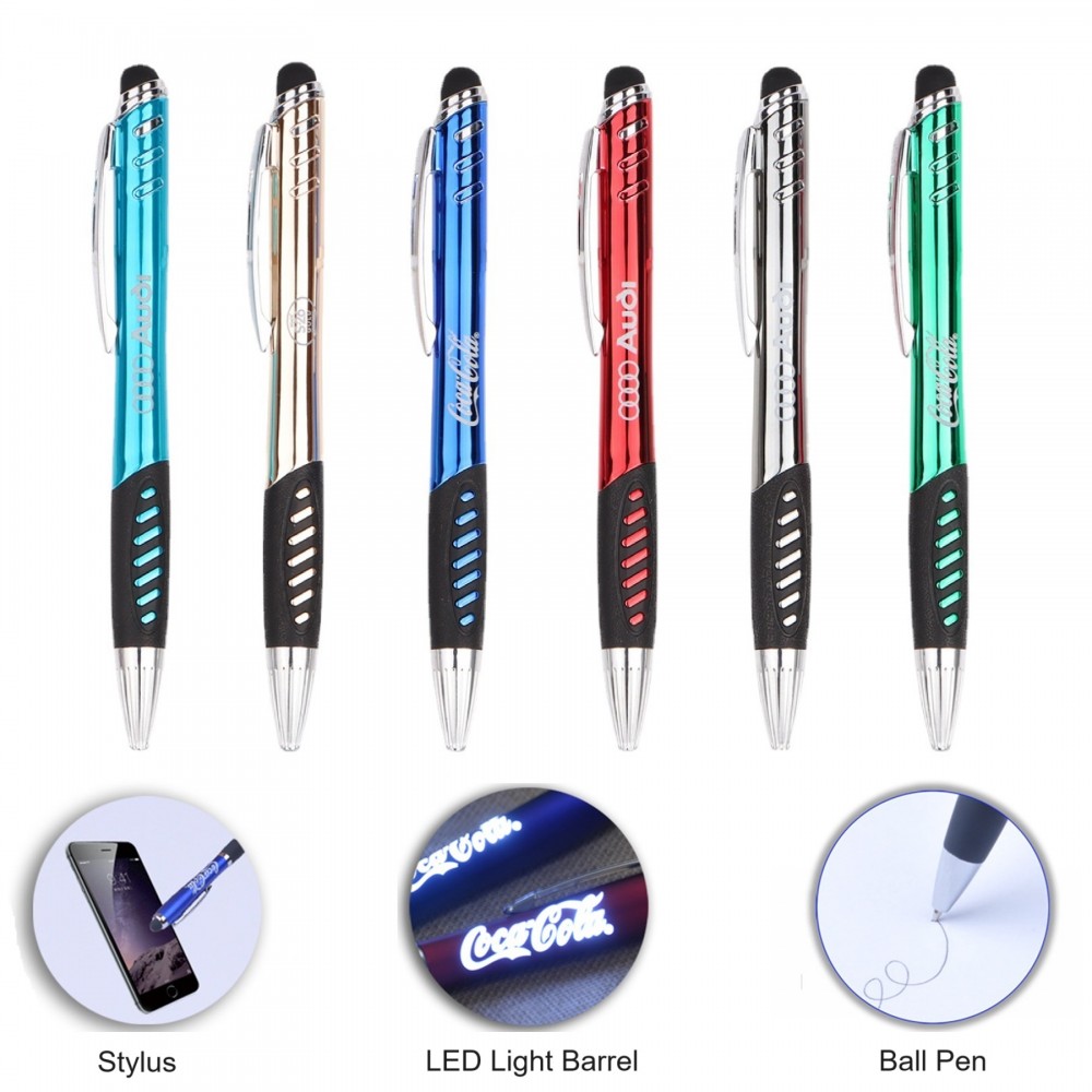 Stylus Ballpoint Pen With Bright Logo Custom Imprinted