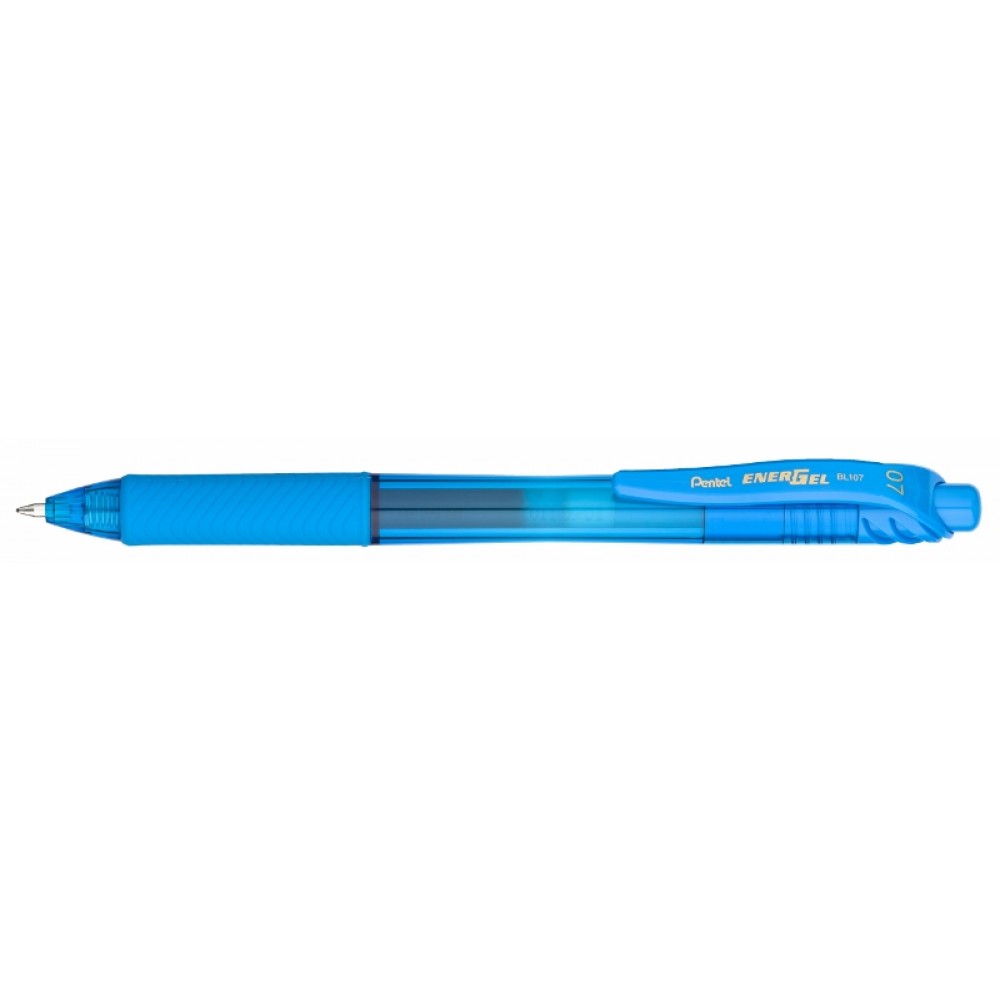 Energel-X Translucent Barrel Retractable Gel Ink Pen - Sky Blue Custom Imprinted