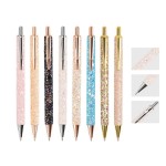 Logo Branded Metal Glitter Sequins Retractable Pen