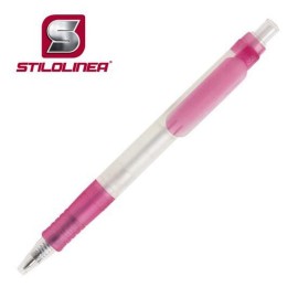 Logo Branded Eco Pen Translucent Barrel - Fuchsia