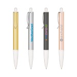 Metal Click Action Ballpoint Pen with Silver Wire Clip Logo Branded