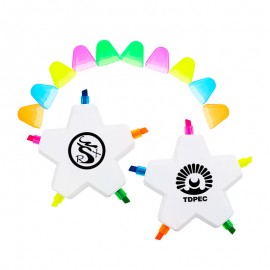 Star 5-Color Highlighter Logo Branded