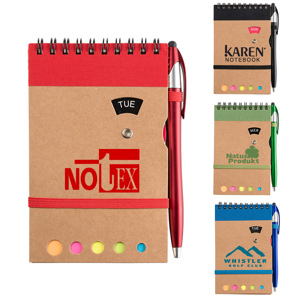 Cancun Spiral Jotter & Pen Custom Imprinted