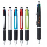 Logo Branded Multi-colored Pen with Stylus