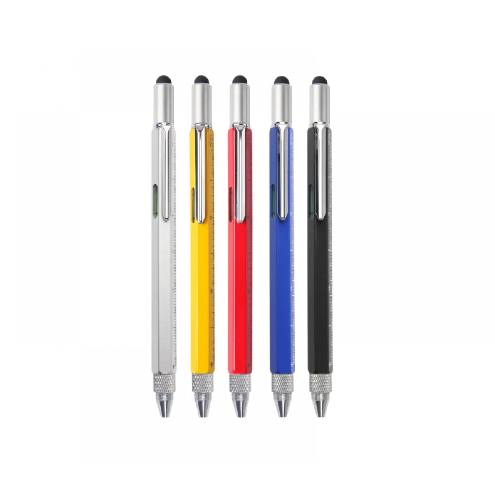 Custom Engraved 6-in-1 Metal Multifunction Tool Pen