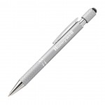 Mabel Exectuive Spin Top Pen w/Stylus - Silver Custom Imprinted