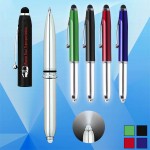 Logo Branded Ballpoint Pen w/ LED and Stylus