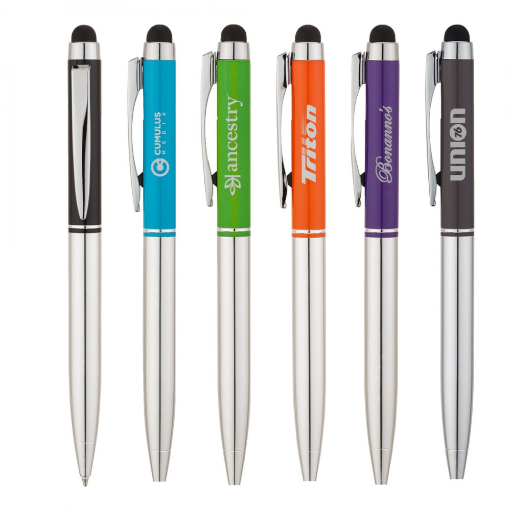 Logo Branded Franklin Ballpoint Stylus Pen