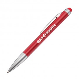 Logo Branded Nuvo Metal Pen/Stylus - Red