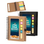 Union Printed - 3x5 - Craft Spiral Sticky Notes Jotter - Notebook with Pen Loop - Full Color Print Logo Branded