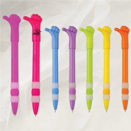 Logo Branded Thumbs-Up Motif Novelty Pen