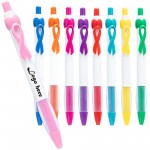 Logo Branded Breast Cancer Awareness Ribbon Pen MOQ100