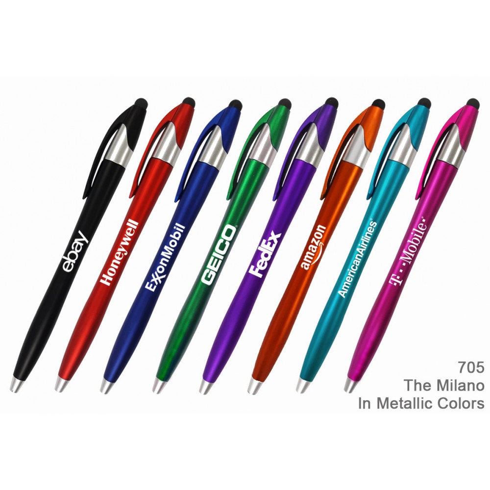 The Stylish Milano Stylus Ballpoint Pen - Office Pens Custom Imprinted