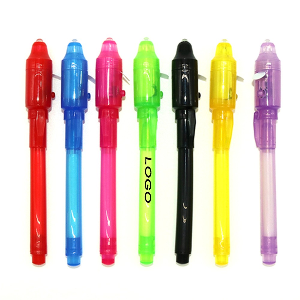 Custom Imprinted Magic Invisible Ink Pen With UV Led Light