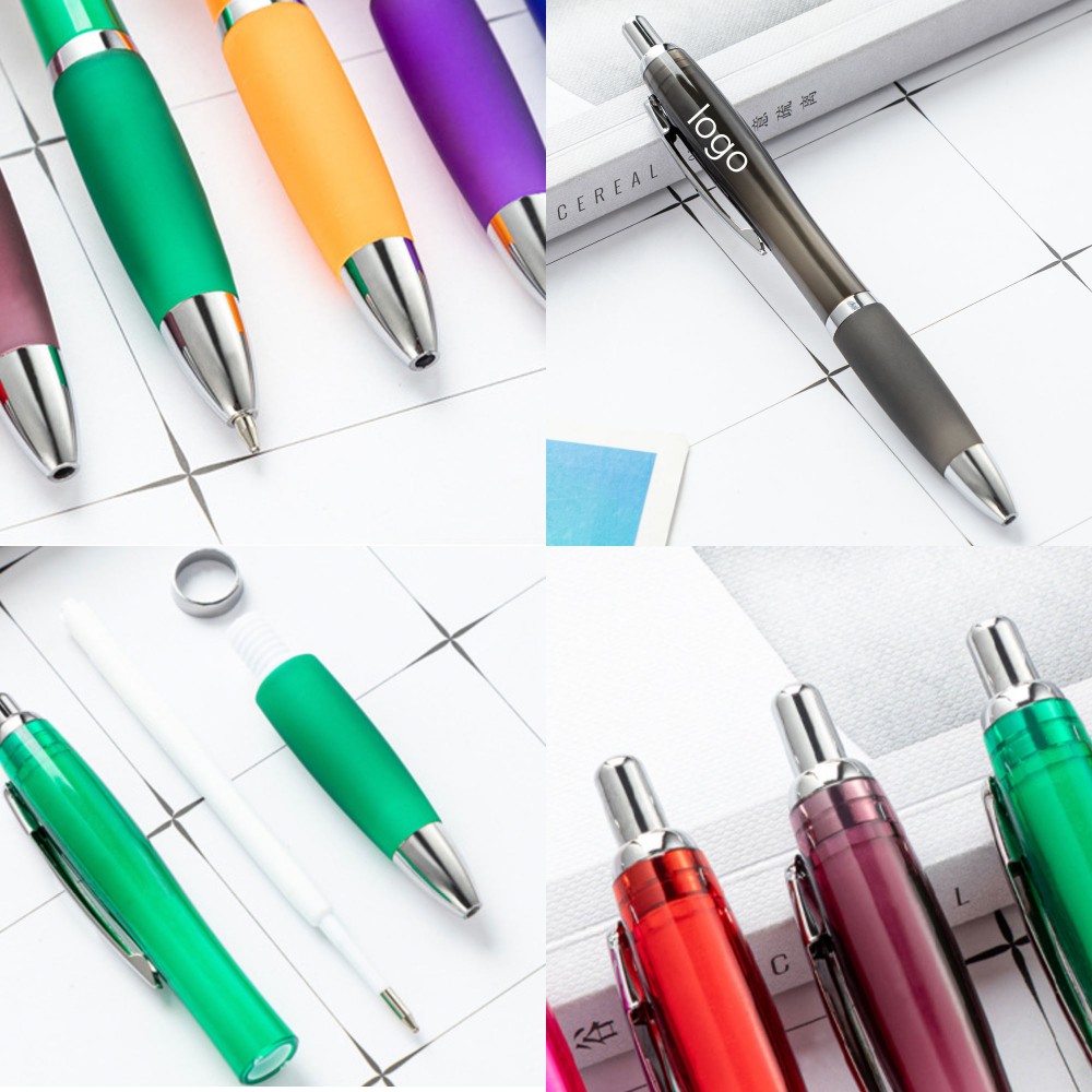 Colored Retractable Ballpoint Pen Custom Imprinted