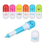 Mini Capsule Shape Stretchy Ball Pen With Cute Cartoon Emoji Custom Imprinted