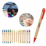 Retractable Push-Action Cardboard Ballpoint Pen Custom Engraved