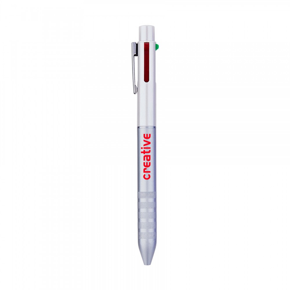 4-Color Retractable Metal Gel Pen Custom Engraved