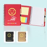 Custom Imprinted Cheerful Spiral Jotter with Pen Duo