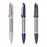 Logo Branded Twist Action Ball Pen w/Chrome Accents