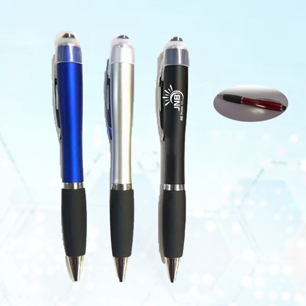 Custom Imprinted Illuminated Pen with Stylus Tip