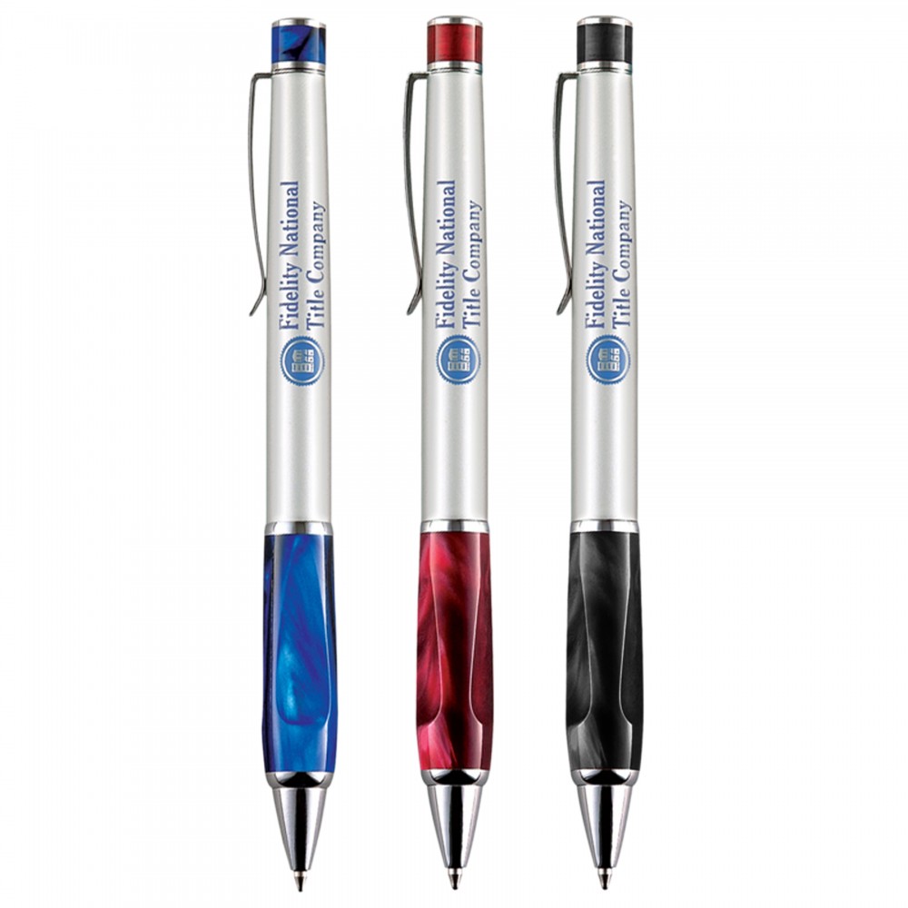 Metal Pen, Ballpoint pen, Twist action, Blue ink refill optional Custom Imprinted