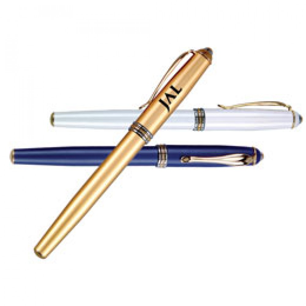 Custom Engraved Classic Styling Brass Construction Roller Ball Pen