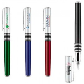 Custom Imprinted Translucent Color Barrel Roller Ball Pen