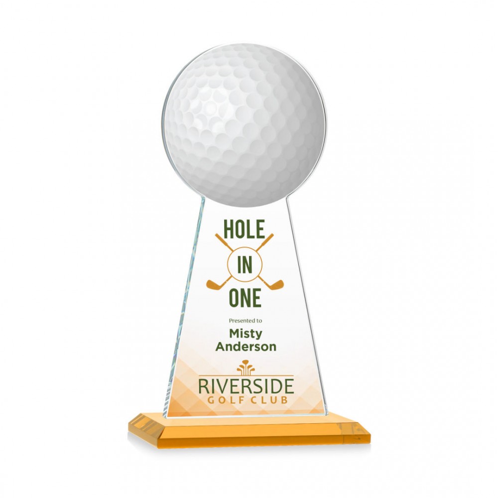 Personalized VividPrint Award - Edenwood Golf/Amber 9"