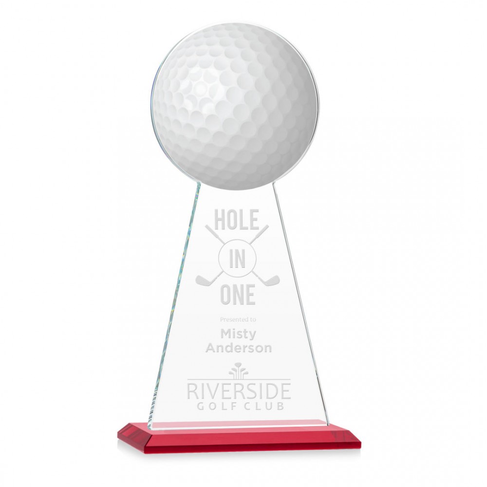Personalized VividPrint/Etch Award - Edenwood Golf/Red 11"