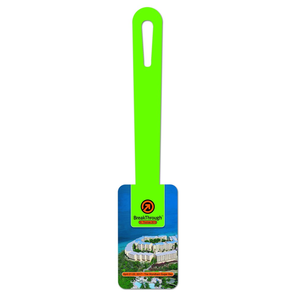 Customized All-in-One Luggage Tags, Full-Color (2"x3.5" Rectangle) 2"x9.5"