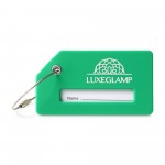 Silicone Luggage Tag - Kelly Green with Logo