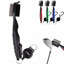Golf Brush Retractable Clip Groove Cleaner For Golf Clubs And Cleats 2  Sided US