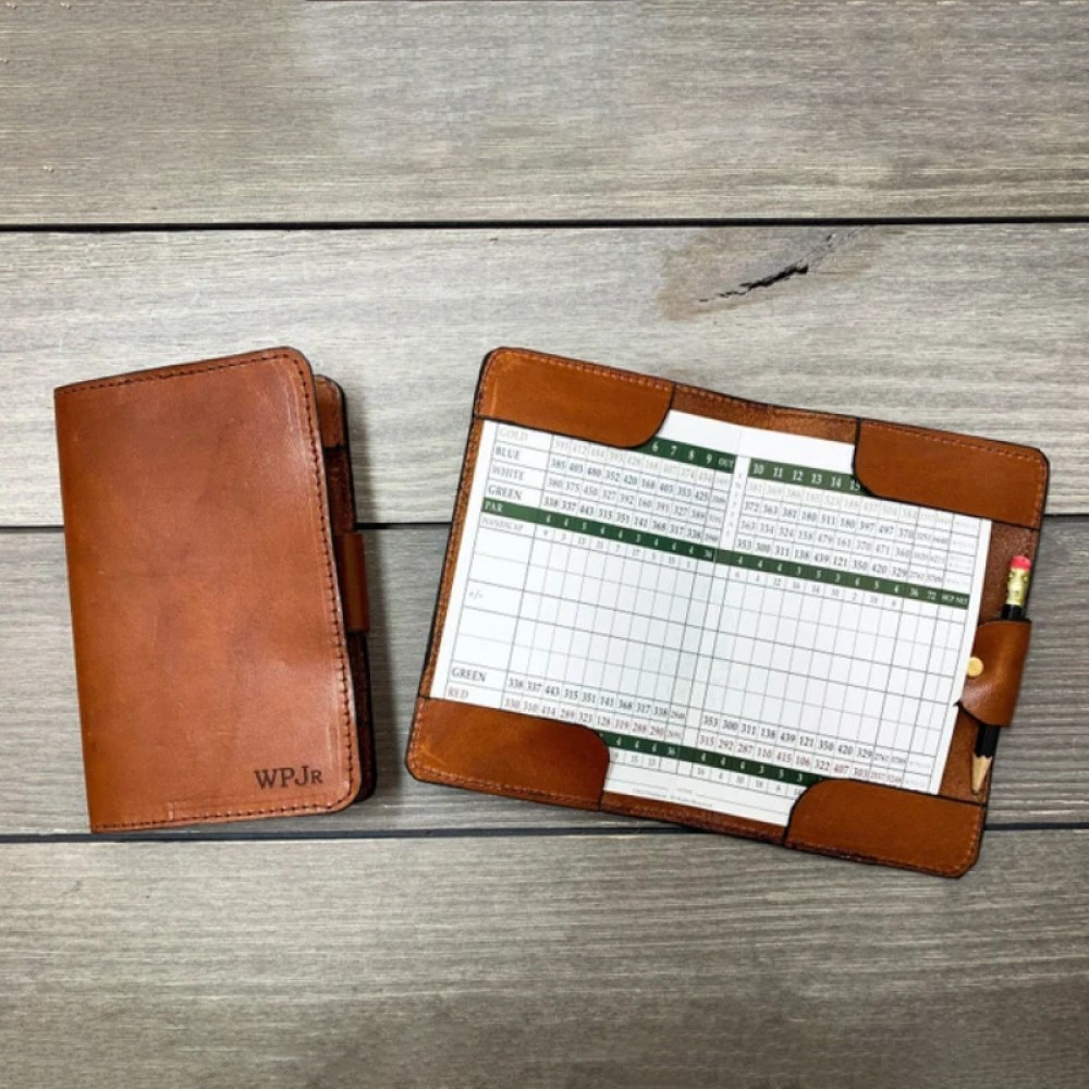 Leather Golf Scorecard Book with Logo