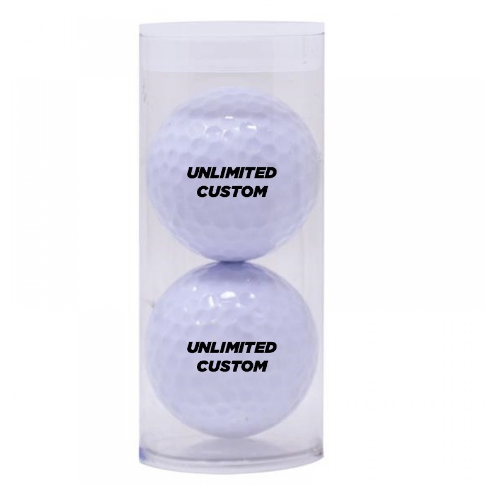 Logo Branded Recycled Durable Golf 2-Ball Tube
