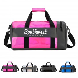 Personalized Gym Laser PU Leather Duffel Bag