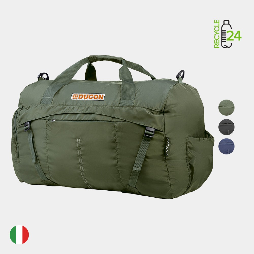 TUCANO - Italy COMPATTO ECO Recycled Exclusive Foldable Duffle Bag with Logo