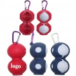 Customized Silicone Mini Golf Ball Cover With Keychain