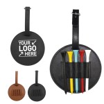 Logo Branded Leather Golf Tees Holder