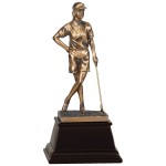 Golf Award, Female Figure, 13"H Custom Branded