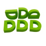 D Shaped Eraser with Logo