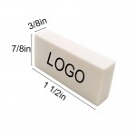 Customized White Rectangular TPR Eraser 1 1/2" x 7/8" x 3/8" Low MOQ